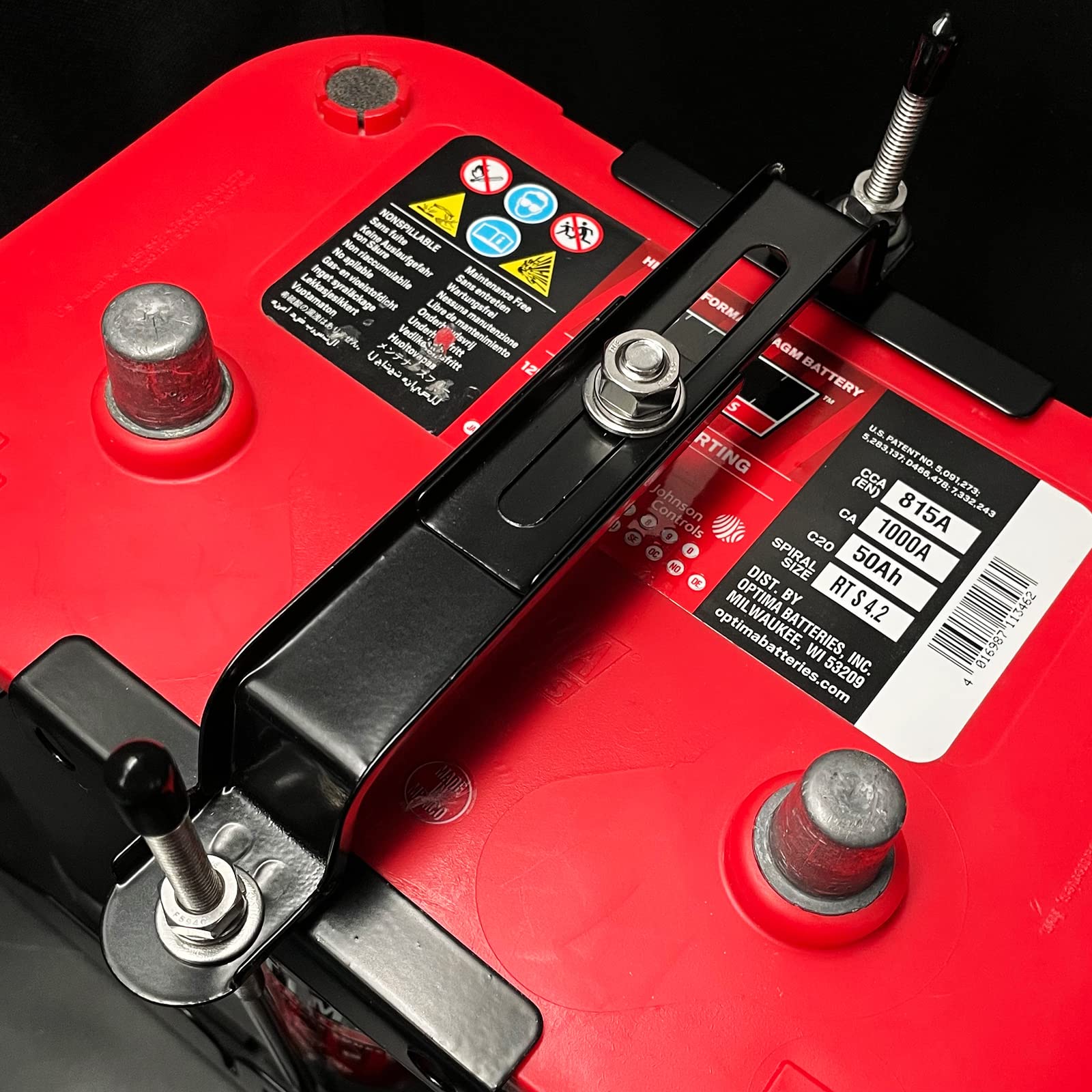 ZIBUYU Car Battery Holder Stand, Adjustable Universal Crossbar with 10''length, Battery Vehicle Battery Holder Screw Fixing Rack, Easy Installation with Accessories. ZIBUYU Car Battery Holder Stand, Adjustable Universal Crossbar with 10''length, Battery Vehicle Battery Holder Screw Fixing Rack, Easy Installation with Accessories.